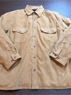 Men's Weatherproof Tan Shacket New with Tags Sz L